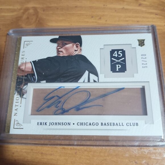 MLB Other - Erik Johnson 2014 Panini National Treasures Autograph Card #2/25